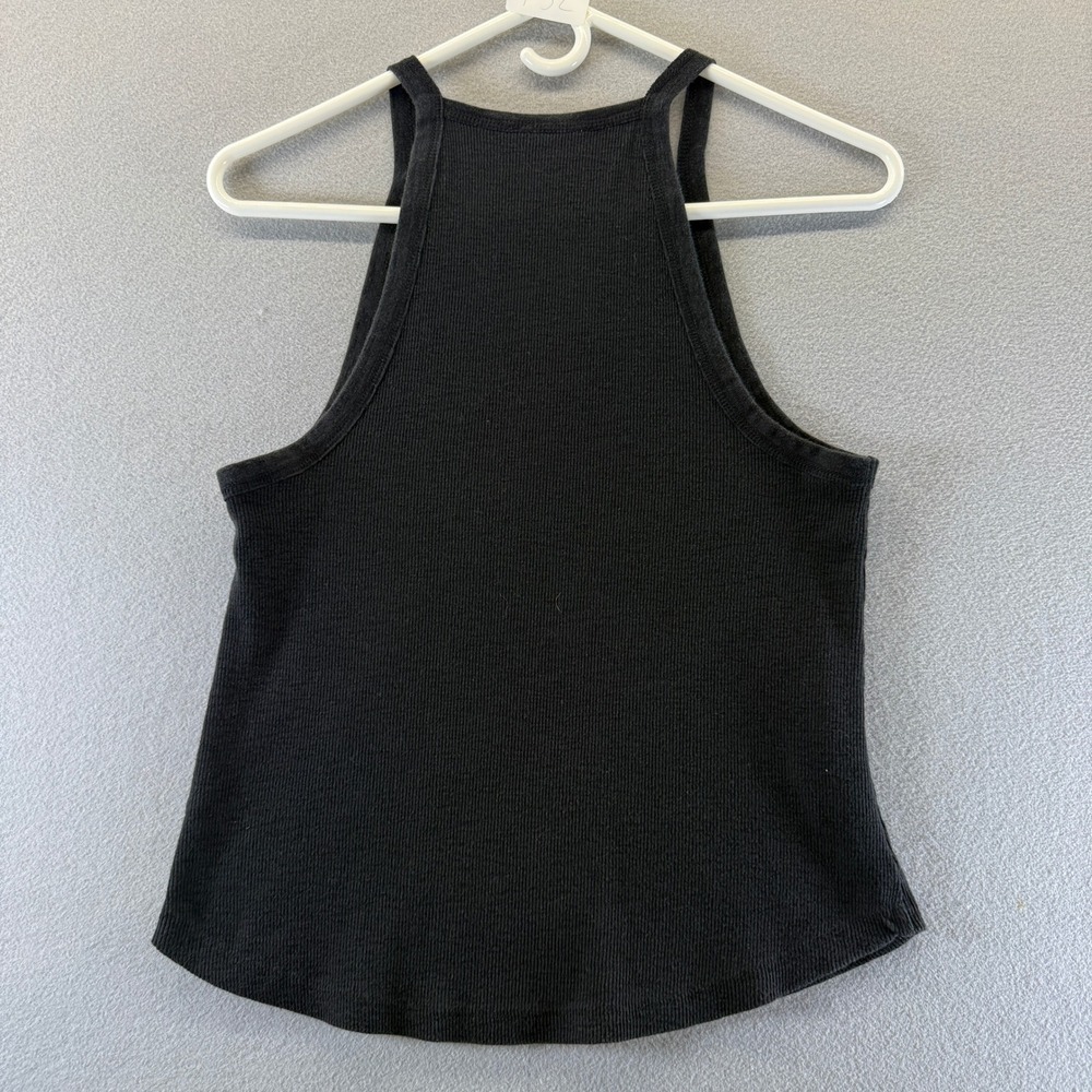 Splendid Black Ribbed High Neck Tank Top RM1K020 Womens Size Medium - Picture 3 of 7